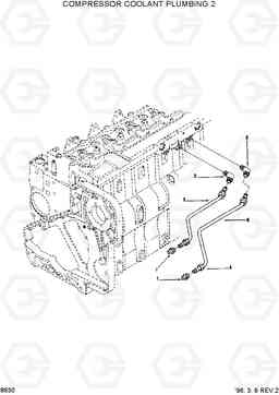 8630 COMPRESSOR COOLANT PLUMBING 2 HL760(-#1000), Hyundai