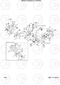 2010 MAIN HYDRAULIC PIPING HL760(#1001-#1301), Hyundai