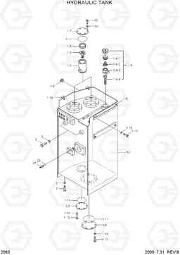 2060 HYDRAULIC TANK HL760(#1001-#1301), Hyundai