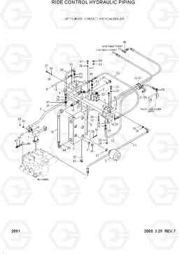 2091 RIDE CONTROL HYDRAULIC PIPING HL760(#1001-#1301), Hyundai