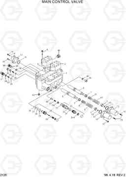 2120 MAIN CONTROL VALVE HL760(#1001-#1301), Hyundai