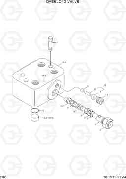 2180 OVERLOAD VALVE HL760(#1001-#1301), Hyundai