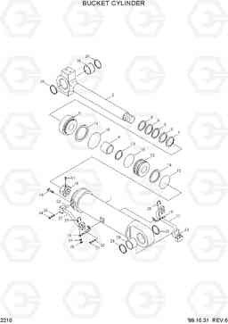 2210 BUCKET CYLINDER HL760(#1001-#1301), Hyundai