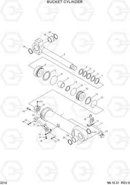 2210 BUCKET CYLINDER HL760(#1001-#1301), Hyundai