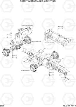 3020 FRONT & REAR AXLE MOUNTING HL760(#1001-#1301), Hyundai