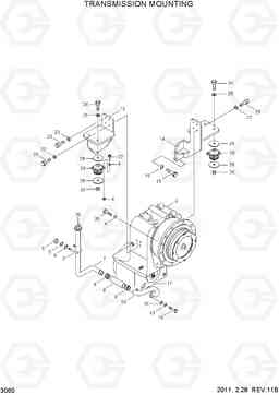 3060 TRANSMISSION MOUNTING HL760(#1001-#1301), Hyundai