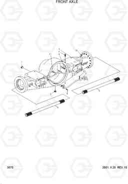 3070 FRONT AXLE HL760(#1001-#1301), Hyundai