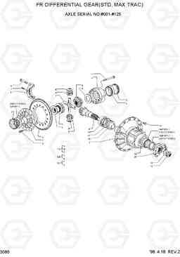 3080 FR DIFFERENTIAL GEAR(STD, MAX TRAC) HL760(#1001-#1301), Hyundai