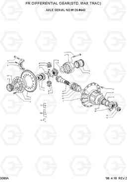 3080A FR DIFFERENTIAL GEAR(STD, MAX TRAC) HL760(#1001-#1301), Hyundai