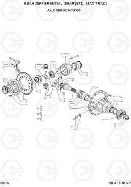 3081A REAR DIFF GEAR(STD, MAX TRAC) HL760(#1001-#1301), Hyundai