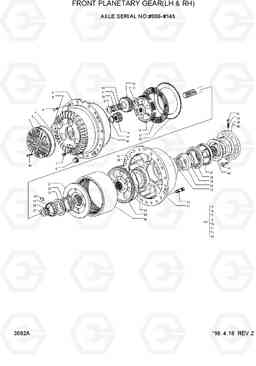 3082A FRONT PLANETARY GEAR(LH & RH) HL760(#1001-#1301), Hyundai