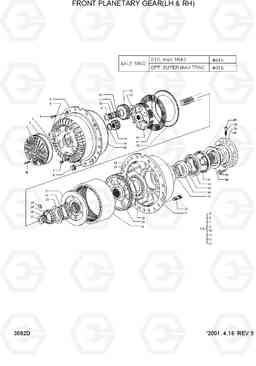 3082D FRONT PLANETARY GEAR(LH & RH) HL760(#1001-#1301), Hyundai