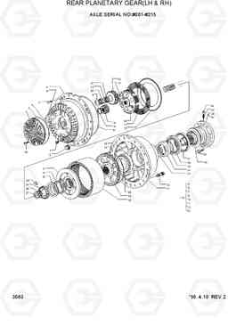 3083 REAR PLANETARY GEAR(LH & RH) HL760(#1001-#1301), Hyundai