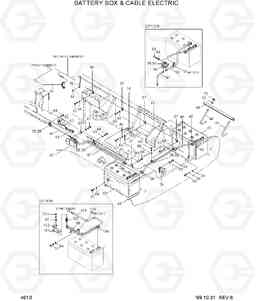 4010 BATTERY BOX & CABLE ELECTRIC HL760(#1001-#1301), Hyundai