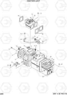 4081 HEATER UNIT HL760(#1001-#1301), Hyundai