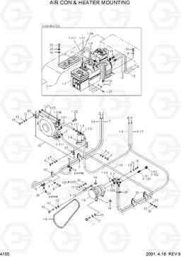 4100 AIRCON & HEATER MOUNTING HL760(#1001-#1301), Hyundai