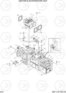 4101 HEATER & EVAPORATOR UNIT HL760(#1001-#1301), Hyundai