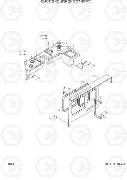 5056 DUCT GROUP(ROPS CANOPY) HL760(#1001-#1301), Hyundai