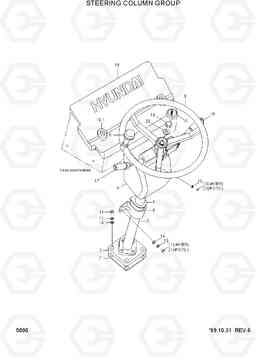 5090 STEERING COLUMN GROUP HL760(#1001-#1301), Hyundai