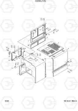 5120 COWL(1/3) HL760(#1001-#1301), Hyundai