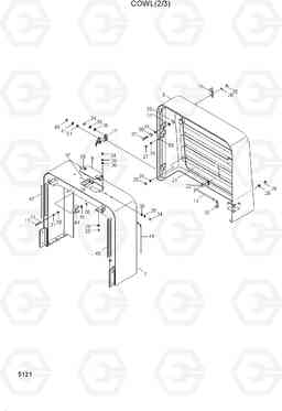 5121 COWL(2/3) HL760(#1001-#1301), Hyundai