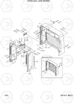 5131 COWL(2/3, LOW NOISE) HL760(#1001-#1301), Hyundai