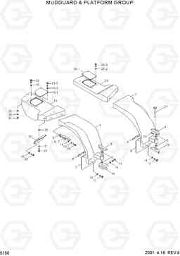 5150 MUD GUARD & PLATFORM GROUP HL760(#1001-#1301), Hyundai