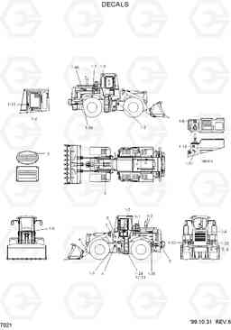 7021 DECALS(EUROPE) HL760(#1001-#1301), Hyundai