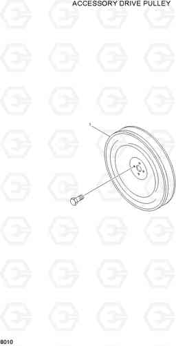 8010 ACCESSORY DRIVE PULLEY HL760(#1001-#1301), Hyundai