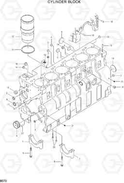 8070 CYLINDER BLOCK HL760(#1001-#1301), Hyundai