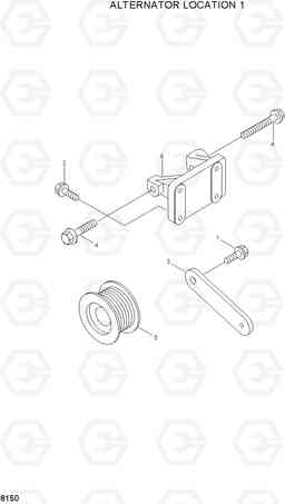 8150 ALTERNATOR LOCATION 1 HL760(#1001-#1301), Hyundai