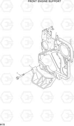 8170 FRONT ENGINE SUPPORT HL760(#1001-#1301), Hyundai