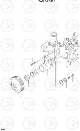 8180 FAN DRIVE 1 HL760(#1001-#1301), Hyundai