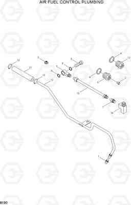 8190 AIR FUEL CONTROL PLUMBING HL760(#1001-#1301), Hyundai