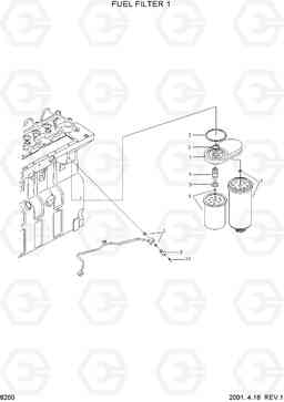 8200 FUEL FILTER 1 HL760(#1001-#1301), Hyundai