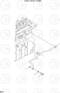 8210 FUEL INLET TUBE HL760(#1001-#1301), Hyundai