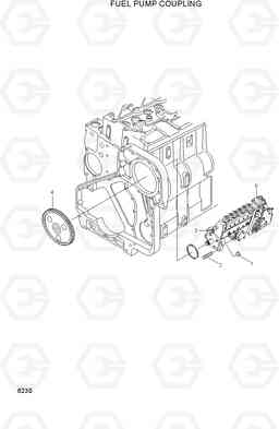 8230 FUEL PUMP COUPLING & INJECTION PUMP HL760(#1001-#1301), Hyundai