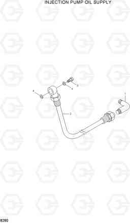 8280 INJECTION PUMP OIL SUPPLY HL760(#1001-#1301), Hyundai