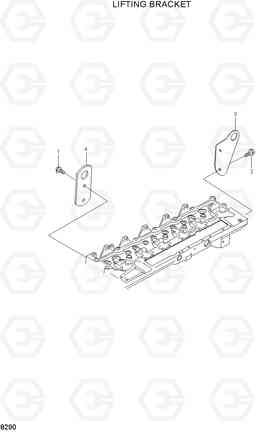 8290 LIFTING BRACKET HL760(#1001-#1301), Hyundai