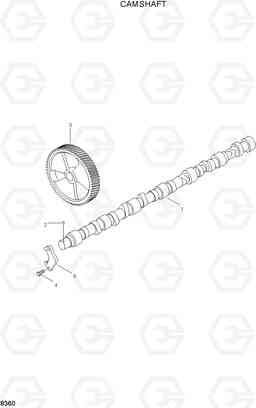 8360 CAMSHAFT HL760(#1001-#1301), Hyundai