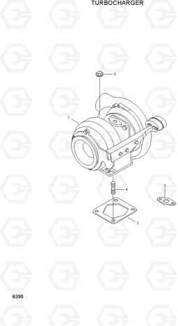 8390 TURBOCHARGER HL760(#1001-#1301), Hyundai