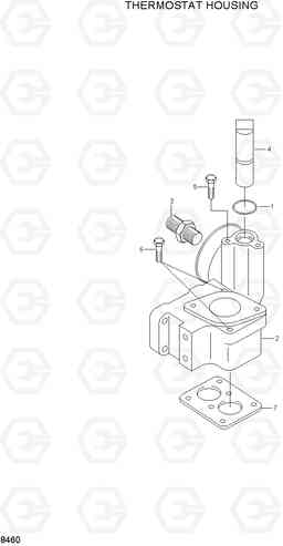 8460 THERMOSTAT HOUSING HL760(#1001-#1301), Hyundai