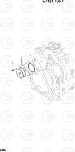 8520 WATER PUMP HL760(#1001-#1301), Hyundai