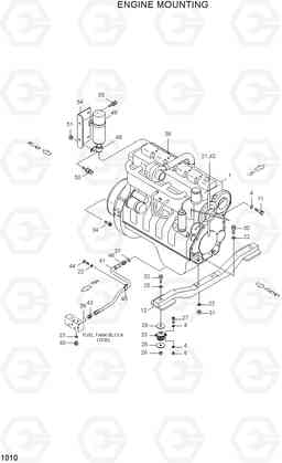 1010 ENGINE MOUNTING HL760(#1302-), Hyundai