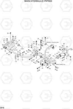 2010 MAIN HYDRAULIC PIPING HL760(#1302-), Hyundai