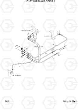 2022 PILOT HYDRAULIC PIPING 3 HL760(#1302-), Hyundai