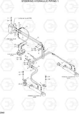 2040 STEERING HYDRAULIC PIPING 1 HL760(#1302-), Hyundai