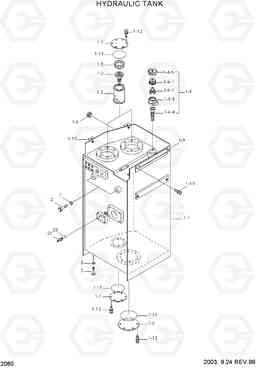 2060 HYDRAULIC TANK HL760(#1302-), Hyundai