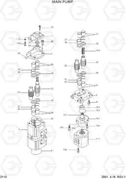 2110 MAIN PUMP HL760(#1302-), Hyundai