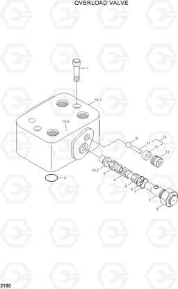 2180 OVERLOAD VALVE HL760(#1302-), Hyundai